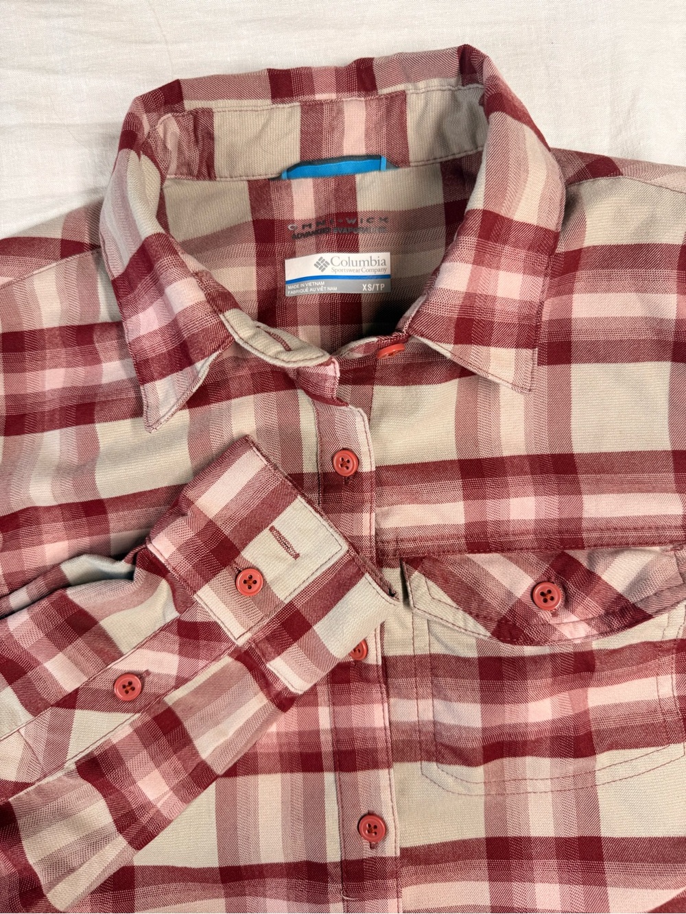 Columbia Mens Omni-Wick Advanced Evaporatio Fall Plaid Flannel Regular Fit XS